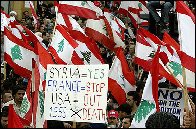 March 8, 2005: "Thank you, Syria"